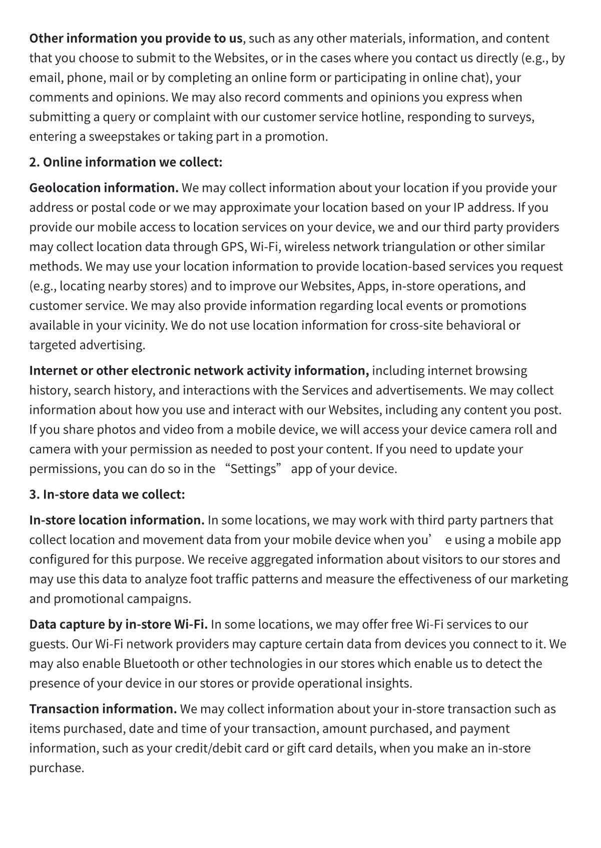 Privacy Policy - Page 3