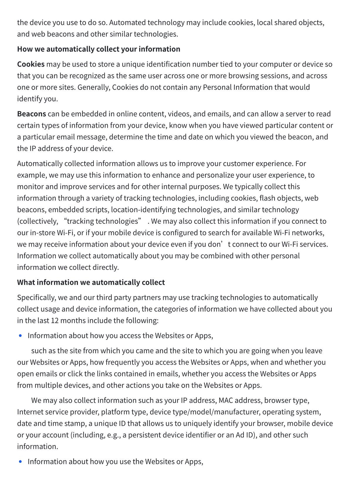 Privacy Policy - Page 5